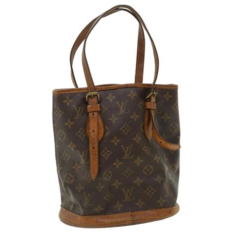 LOUIS VUITTON Borsa a secchiello vintage in tela spalmata e 